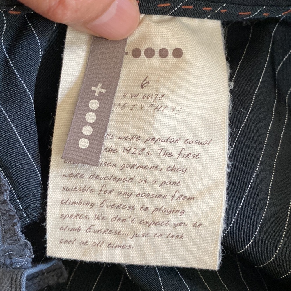 Anthropologie Plus Four stripe grey pants - Picture 8 of 11